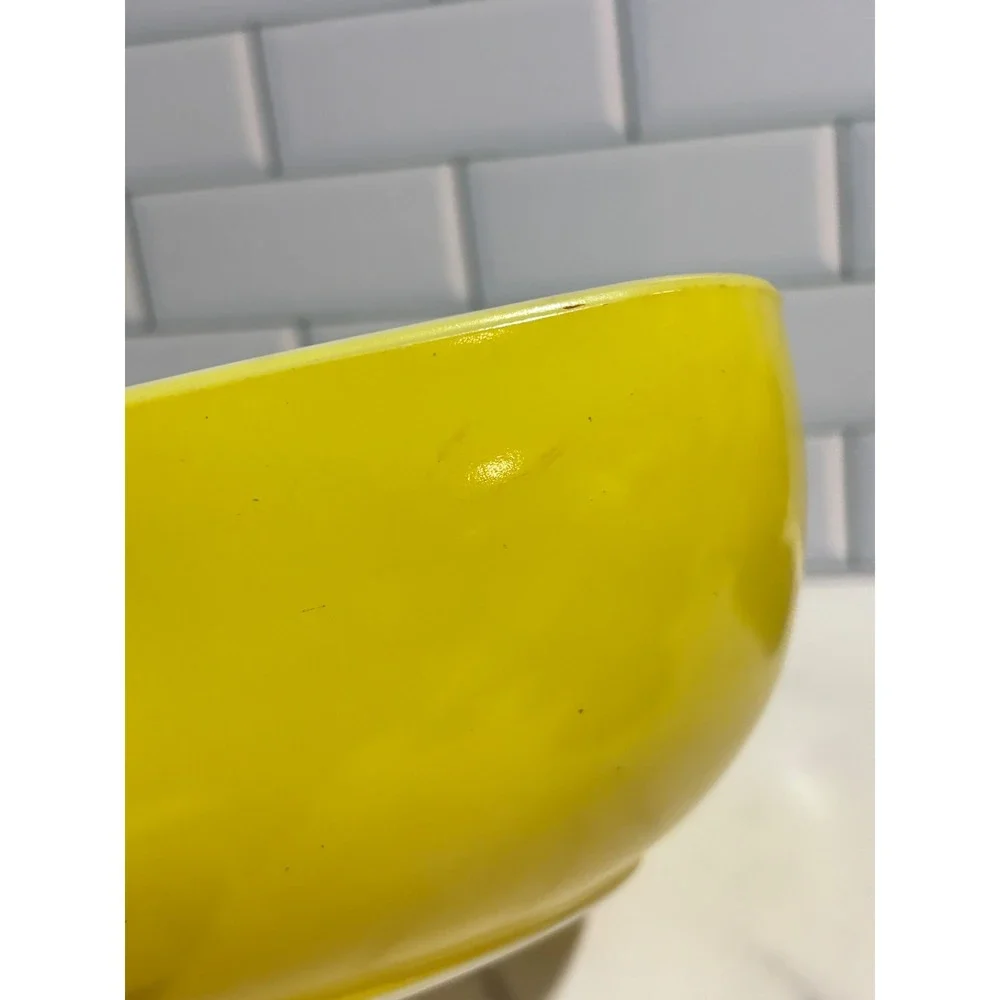 Vintage Pyrex Yellow Square Mixing Bowls Set of 2 Milk Glass MCM